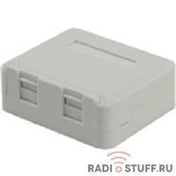 Розетка  внешняя RJ-45 6 cat., 2портa, 5bites