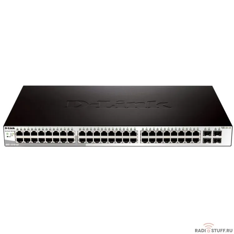 D-Link DGS-1210-52/F3A Настраиваемый коммутатор WebSmart с 48 портами 10/100/1000Base-T и 4 комбо-портами 100/1000Base-T/SFP