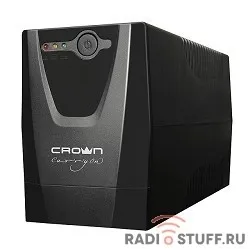 CROWN ИБП CMU-650XIEC {600 ВА / 300 Вт; Off-Line; 3 х IEC-320 ; 12V/7AH х 1; пластик}
