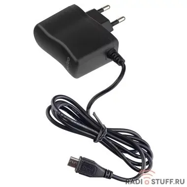 PERFEO Сетевое зарядное устройство с разъемом USB, 1А, с кабелем micro USB, 1 метр, черный (I4633)