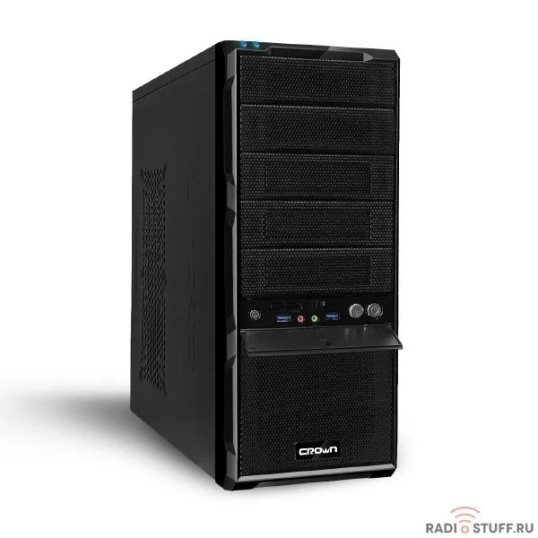 CROWN CM-SMP888A Корпус Miditower black ATX (2*usb3.0+CM-PS450W smart)