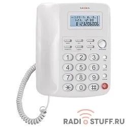 TEXET TX-250 белый {Автоответчик: нет. Дисплей: есть. Органайзер: часы. Память (количество номеров): нет. Память набранных номеров: 9. Однокнопочный набор (количество кнопок): 1.}