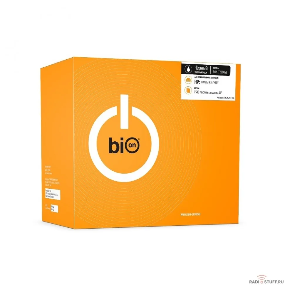 Bion CF283A Картридж для HP LaserJet Pro M125/M127/M201/M225 (1500  стр.), Черный, белая коробка
