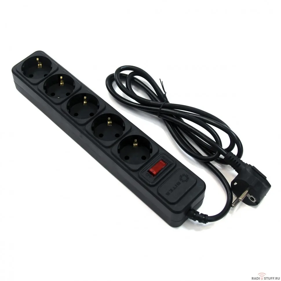 5bites SP5B-115 Сетевой фильтр SP5B-115 5S / 3*0.75MM2 / 1.5M / BLACK