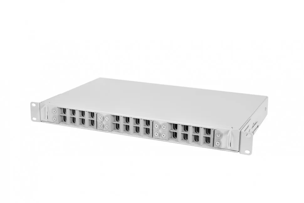Оптический кросс (бокс) 19" выдвижной, 1U, до 24 портов