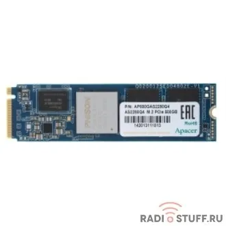 M.2 2280 500GB Apacer AS2280Q4 Client SSD AP500GAS2280Q4-1 PCIe Gen4x4 with NVMe, 5000/2500, IOPS 750K, MTBF 1.5M, 3D TLC, 850TBW, 1.7DWPD, Kit Heatsink and mount, NVMe 1.3, RTL (917881)