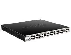 D-Link DGS-1210-52MPP/ME/B1A PROJ Управляемый коммутатор 2 уровня с 48 портами 10/100/1000Base-T и 4 портами 1000Base-X SFP (48 портов с поддержкой PoE 802.3af/802.3at (30 Вт), PoE-бюджет 740 Вт)