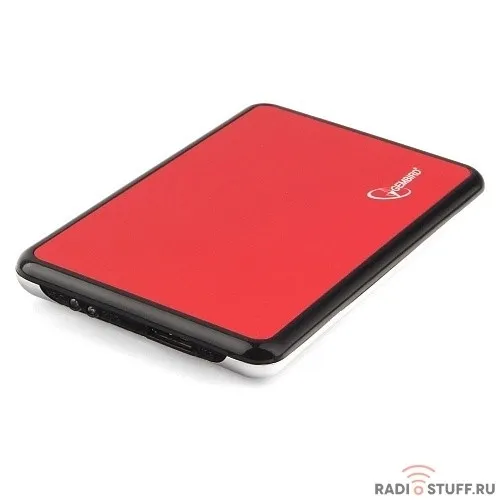 Gembird EE2-U3S-61 Внешний корпус 2.5" красный металлик, USB 3.0, SATA, нержавеющая сталь
