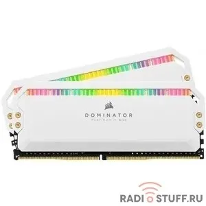 Corsair DDR4, 3600MHz 16GB 2x8GB DIMM, DOMINATOR PLATINUM RGB White Heatspreader, RGB LED, 1.35V CMT16GX4M2C3600C18W