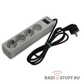 ZIS Сетевой фильтр m Max 3m {4 розетки, увеличенная мощность 3300 Вт} 3м