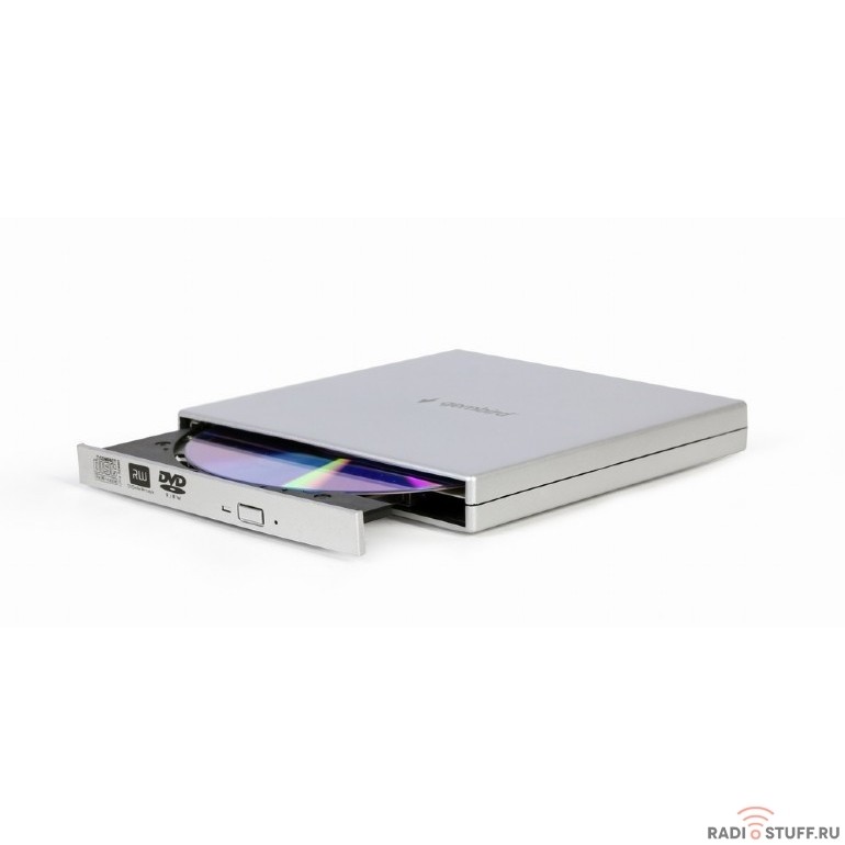 USB 2.0 Gembird DVD-USB-02-SV пластик, серебро 