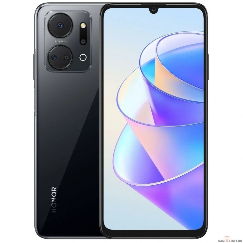 Honor X7a 4/128Gb  Midnight black (818778)