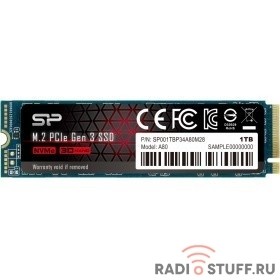 Silicon Power SSD 1Tb A80 SP001TBP34A80M28, M.2 2280, PCI-E x4, NVMe