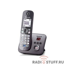 Panasonic KX-TG6821RUM (серебристый металлик) {Беспроводной DECT,автоответчик,определитель номера,телефонный справочник 120 зап.}