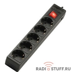 SVEN Фильтр Optima Base 3.0m  5 евророзеток, черный