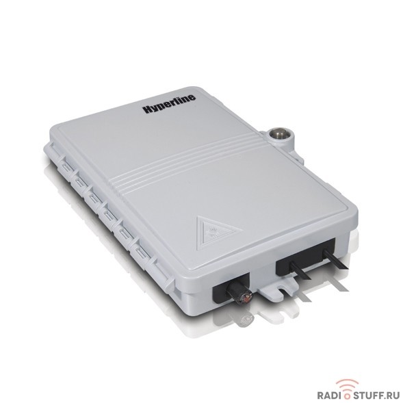 Hyperline FO-WBI-2A-GY Бокс оптический настенный, 2 порта (SC, duplex LC), без пигтейлов и проходных адаптеров, IP65, 102 х 167 х 31 мм, серый