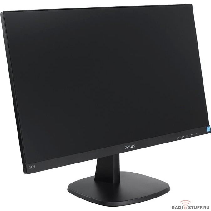 LCD PHILIPS 23.8" 243V7QSB (00/01) черный {IPS 1920x1080 75Hz 8bit(6bit+FRC) 5ms 178/178 250cd 1000:1 D-Sub DVI AudioOut VESA}