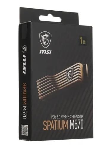 SSD MSI SPATIUM M570 2Тб 3D NAND Скорость записи 8500 Мб/сек. Скорость чтения 9500 Мб/сек. TBW 700 Тб Время наработки на отказ 1600000 ч. S78-440L1M0-P83