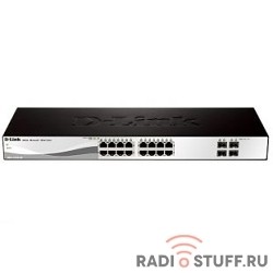 D-Link DGS-1210-20/ME/B1A Управляемый коммутатор 2 уровня с 16 портами 10/100/1000Base-T и 4 портами 1000Base-X SFP