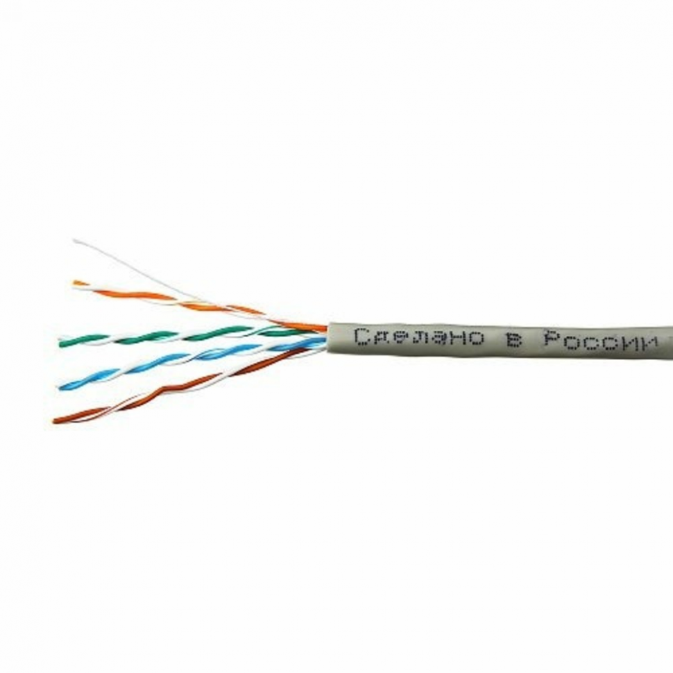 Кабель Skynet Standard UTP4 cat.5е, одножильный / 305м / Cu / Проходит Fluke тест / нг-LSZH, серый