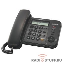 Panasonic KX-TS2358RUB (черный) {АОН,Caller ID,ЖКД,блокировка набора,выключение микрофона,кнопка "пауза"}
