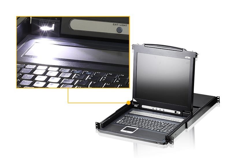 Коммутаторы консоли KVM Aten CL1008M-ATA-RG , W/LCD 8PORT