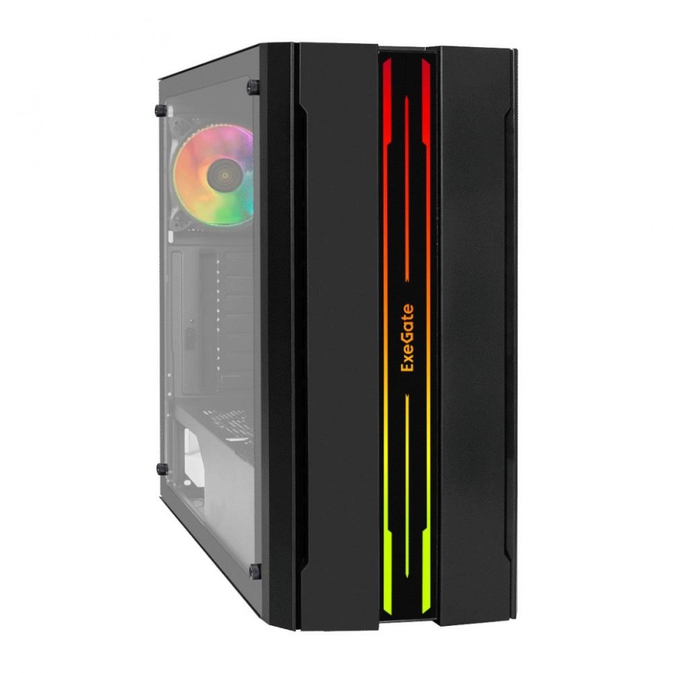 Корпус EXEGATE MidiTower Цвет черный EX292688RUS
