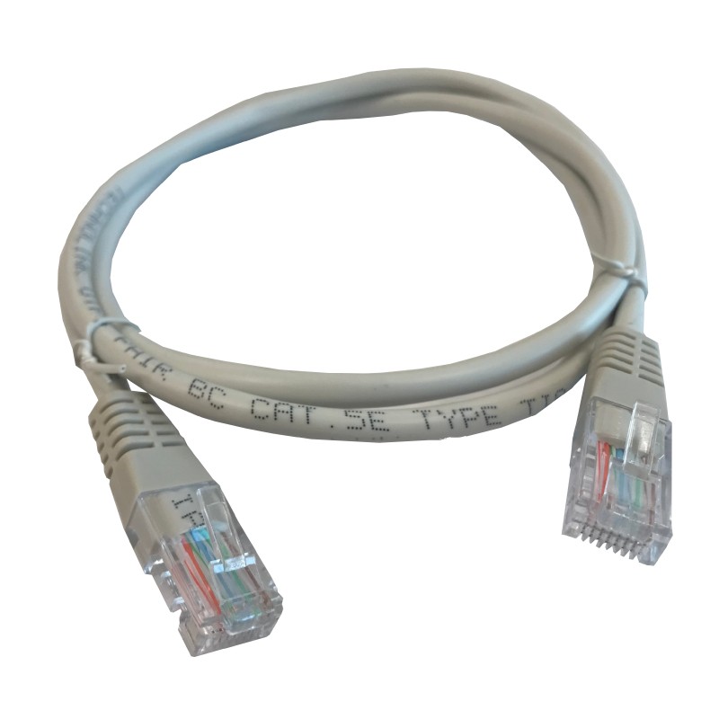 Патч-корд Technolink UTP4 cat 5e, 1,0м, ВС, LSZH, серый, литой коннектор (упак 10)