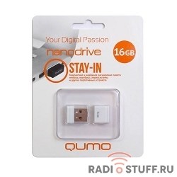 USB 2.0 QUMO 16GB NANO [QM16GUD-NANO-W] White