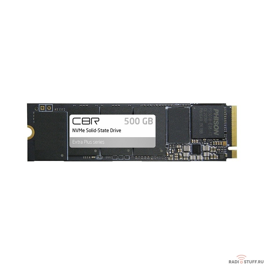CBR SSD-500GB-M.2-EP22, Внутренний SSD-накопитель, серия "Extra Plus", 500 GB, M.2 2280, PCIe 4.0 x4, NVMe 1.4, Phison PS5018-E18, 3D TLC NAND, DRAM, R/W speed up to 6500/2900 MB/s, TBW (TB) 350