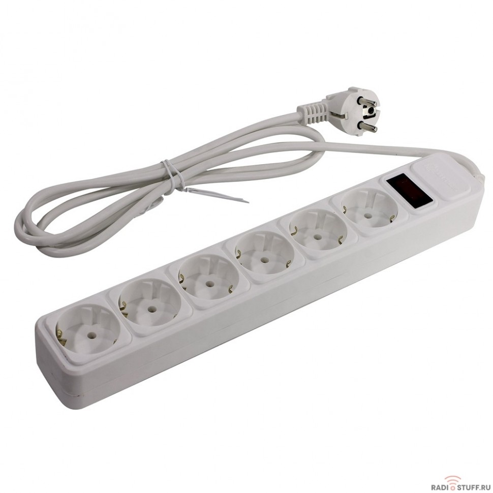 5bites SP6W-118 Сетевой фильтр  6S / 3*0.75MM2 / 1.8M / WHITE