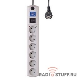 MOST Сетевой фильтр Most HV6 5м (6 розеток), черный {734125}